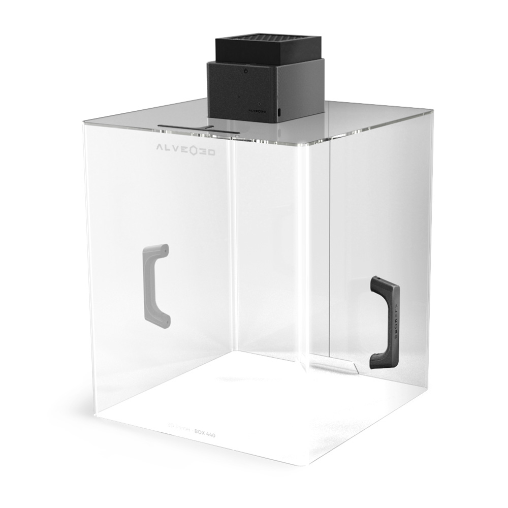 Imprimante 3D résine avec Printerbox-caisson - Alveo3D